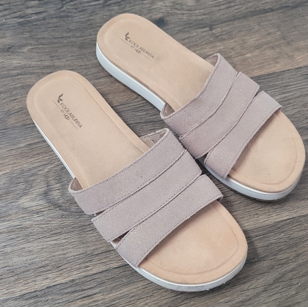 Koolaburra by Ugg leather slip on sandals size 8.5